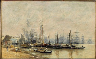The Port of Bordeaux by Eugene Louis Boudin