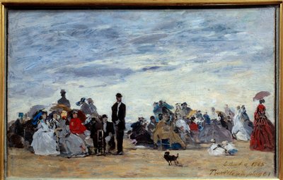 Trouville beach by Eugene Louis Boudin