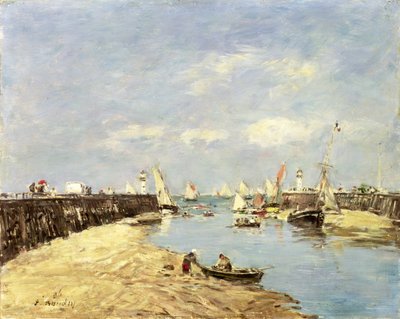 Trouville, the Jetty and the Basin, 1896 by Eugene Louis Boudin