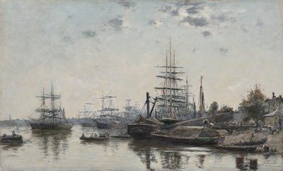 View of Bordeaux, from the Quai des Chartrons, 1874 by Eugene Louis Boudin