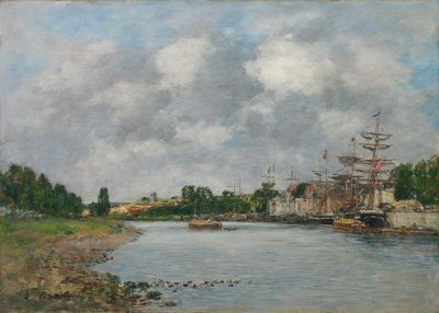 View of the Port of Saint-Valéry-sur-Somme by Eugene Louis Boudin