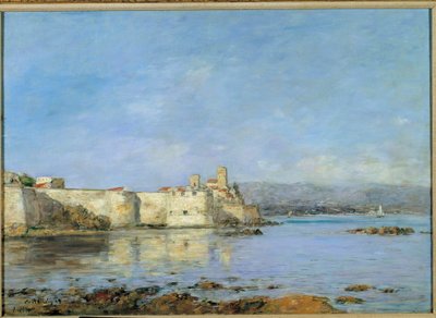 View of the port of Antibes by Eugene Louis Boudin