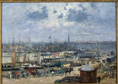View of the Port of Bordeaux by Eugene Louis Boudin