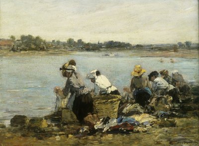 Washerwomen at la Torque by Eugene Louis Boudin