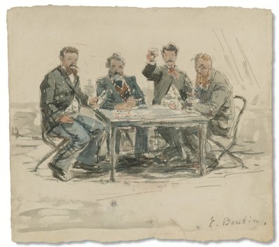 At the Saint-Siméon Farm (Jongkind, Émile van Marcke, Claude Monet and 