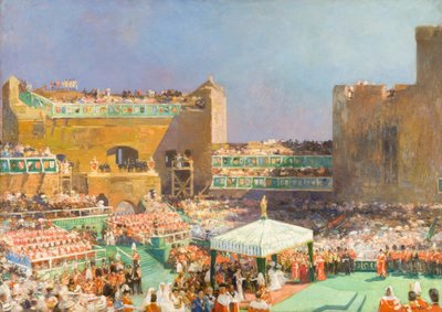 Investiture of the Prince of Wales at Caernarvon by Eugene Louis Gillot