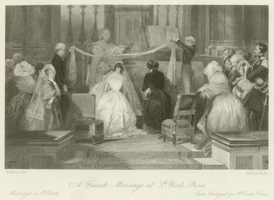 A French Marriage at St Roch by Eugene Louis Lami