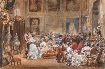 A Soirée by Duke of Orléans in the Pavillon de Marsan by Eugene Louis Lami