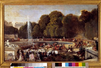 Entrance of the Duchess of Orleans, Helene of Mecklembourg, in the Tuileries Garden in Paris, June 4 by Eugene Louis Lami