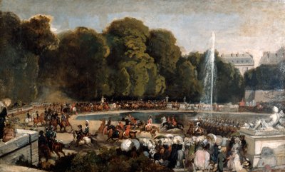 Entry of the Duchess of Orleans in the Garden of Tuileries, 1841 by Eugene Louis Lami