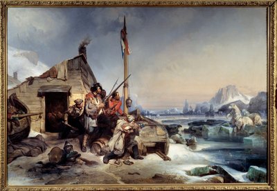 Winter of a Crew of Dutch Sailors on the Coast of New Zemble by Eugene Modeste Edmond Lepoittevin