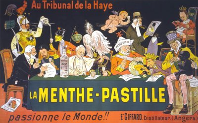 Cartoon poster on the Peace Conference in the Hague in 1899: 
