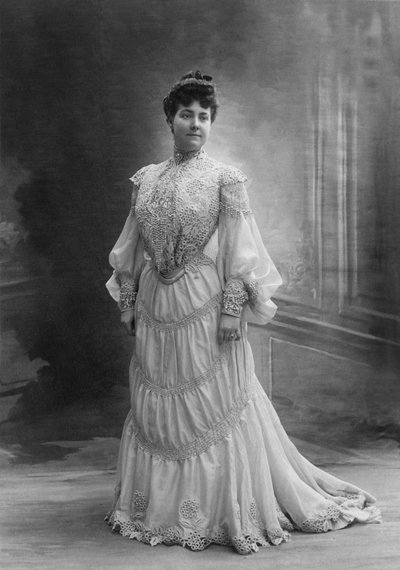Mrs Paul de la Cramerye with a Lace Dress by Eugene Pirou