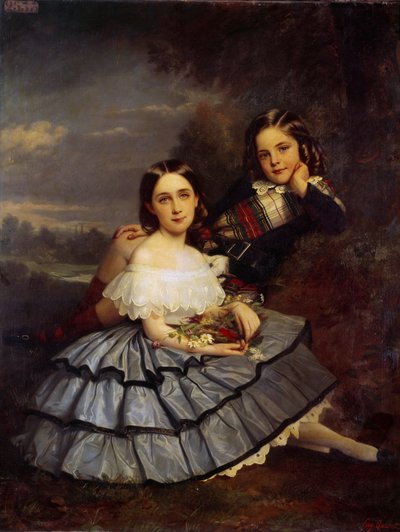 Portrait of Noemie and Henri Pecquet du Bellet by Eugene Quesnet