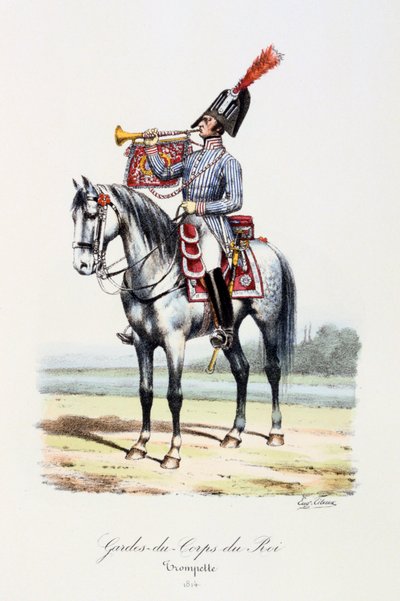 Gardes-du-Corps de Roi, Trumpeter, 1814 by Eugene Titeux