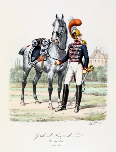 Gardes-du-Corps de Roi, Trumpeter, c1820-30 by Eugene Titeux