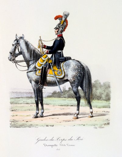 Gardes-du-Corps de Roi, Trumpeter Petite Tenue, 1815 by Eugene Titeux