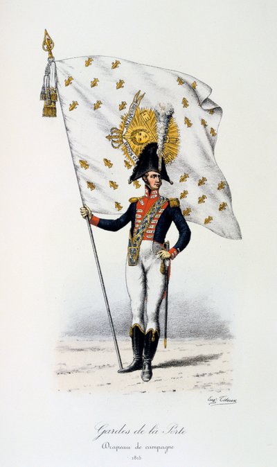 Gardes de la Porte, Campaign Flag, 1815 by Eugene Titeux