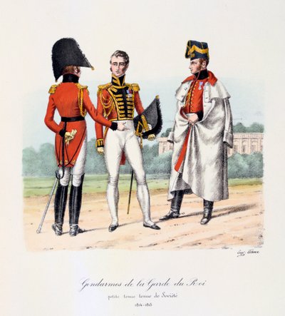 Gendarmes de la Garde du Roi, Petite Tenue and Tenue de Société by Eugene Titeux