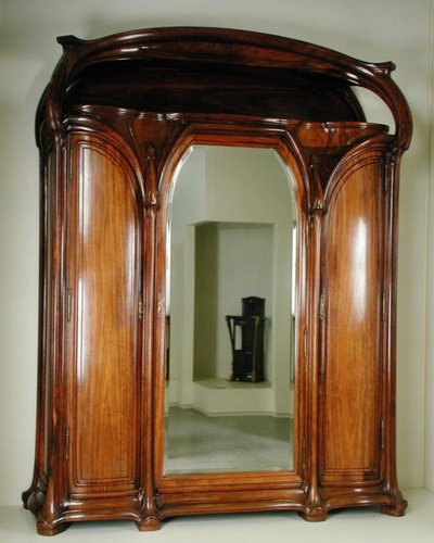 Wardrobe with a Central Mirror, c.1900 by Eugene Vallin