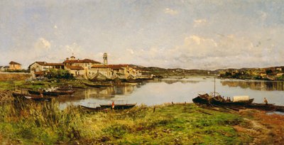 View of Sesto Circalende, c.1885 by Eugenio Gignous