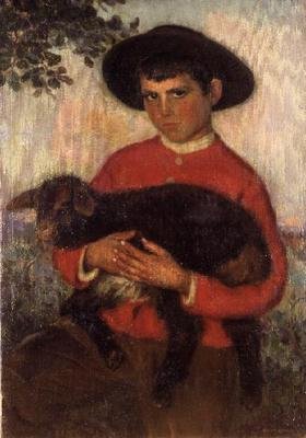 The Goatherd by Eugenio Hermosa Martinez