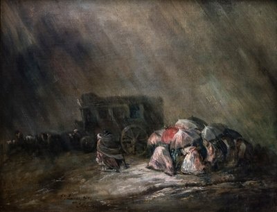 The Diligence by Eugenio Luca y Velasquez