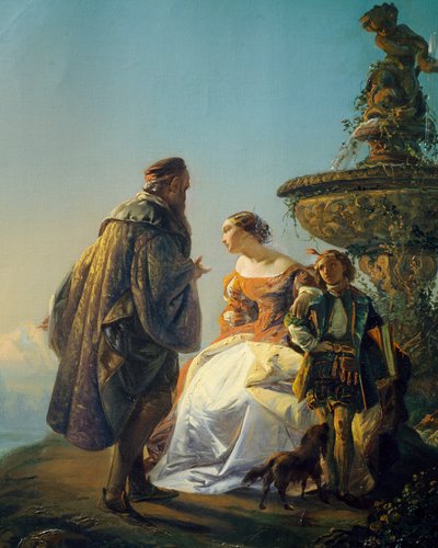 Portrait of Titian and Irene da Spilimbergo by Eugenio Moretti Larese