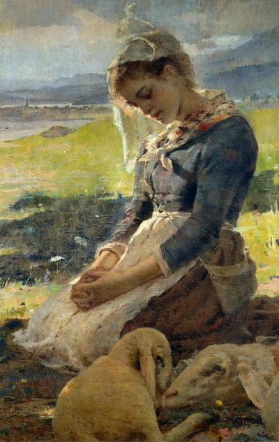 Poetry of the mountains, by Eugenio Prati (1842-1907) by Eugenio Prati