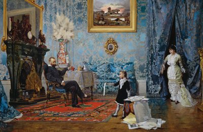 The Fabricci family, ca 1880 by Eugenio Scomparini
