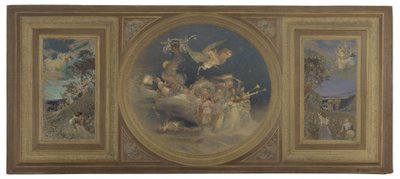 Sketch for the dining room of the Hôtel de Ville de Paris: Allegorical ceiling, ca. 1891 by Eugène Martial Simas
