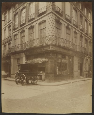 54 Rue Saint-Honoré and 1 Rue des Prouvaires, (1st arr.) by Eugène Atget