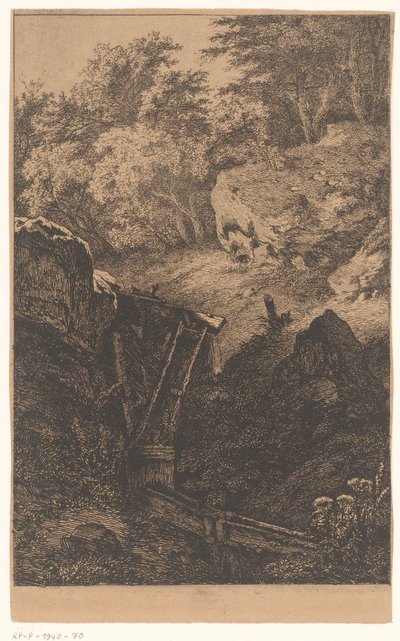 Landscape with Wooden Irrigation System by Eugène Bléry (possibly)