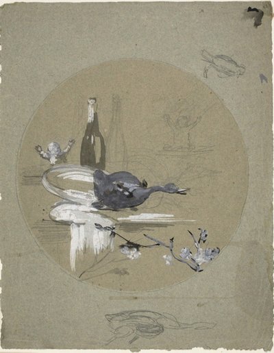 Design for a China Plate by Eugène Carrière