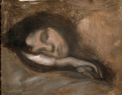 Head of a Sleeping Woman by Eugène Carrière