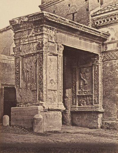 The Arch of the Silversmiths, Attached to the Church of San Giorgio al Velabro, 1848-52 by Eugène Constant