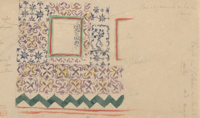 A Wall Decorated in Spanish Tiles by Eugène Delacroix