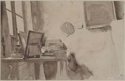 A Corner of Studio by Eugène Delacroix
