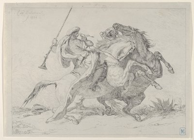 Collision of Moorish Horsemen by Eugène Delacroix