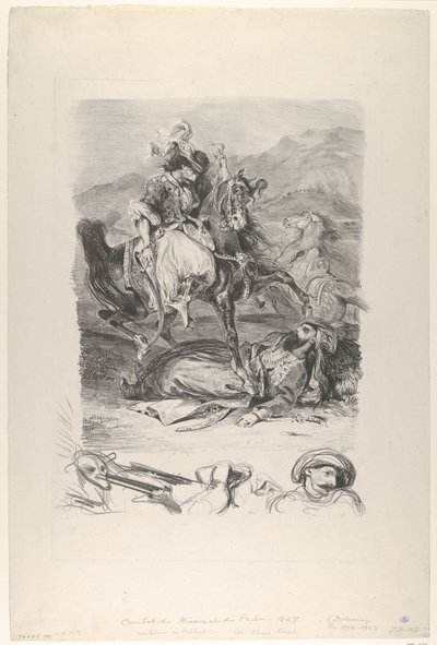 Combat of the Giaour and the Pasha by Eugène Delacroix