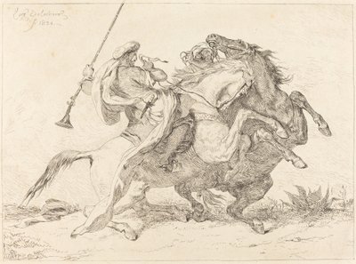 Encounter of the Moorish Horsemen by Eugène Delacroix