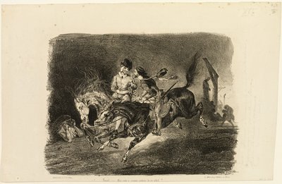 Faust and Mephistopheles Galloping Through the Night of the Witches