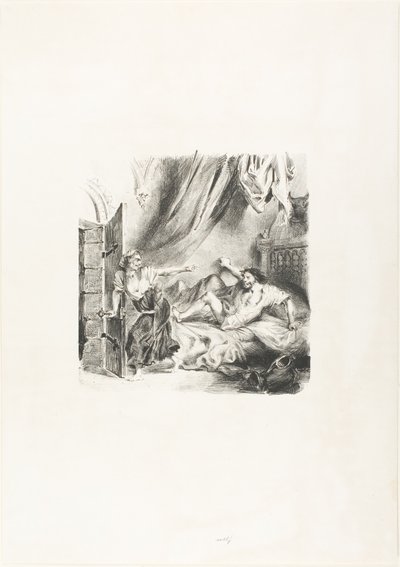 Fronte-boeuf and the Witch, from Ivanhoe by Eugène Delacroix