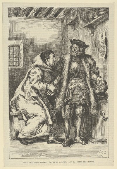 Goetz and Friar Martin by Eugène Delacroix