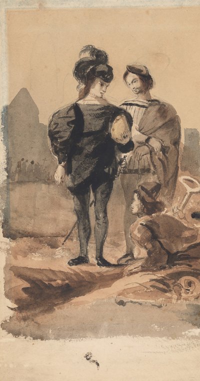 Hamlet and Horatio in the Graveyard by Eugène Delacroix