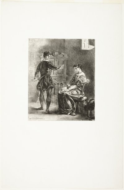 Hamlet and Ophelia by Eugène Delacroix