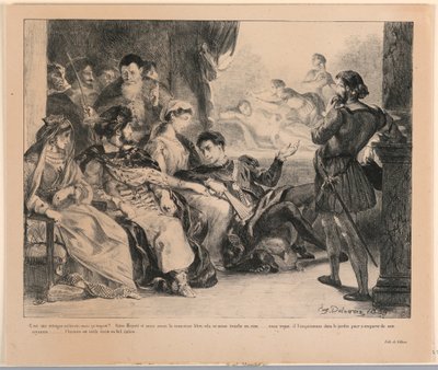 Illustration for Hamlet: The Players Represent the Death of Hamlet
