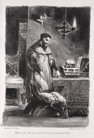 Illustrations for Faust: Faust in His Dressing-Room by Eugène Delacroix