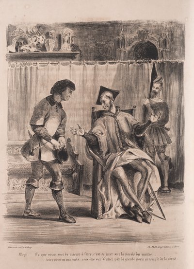 Illustrations for Faust: Mephistopheles Receives the Schoolboy by Eugène Delacroix