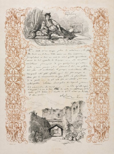Jewess of Algiers and a Street in Algiers by Eugène Delacroix